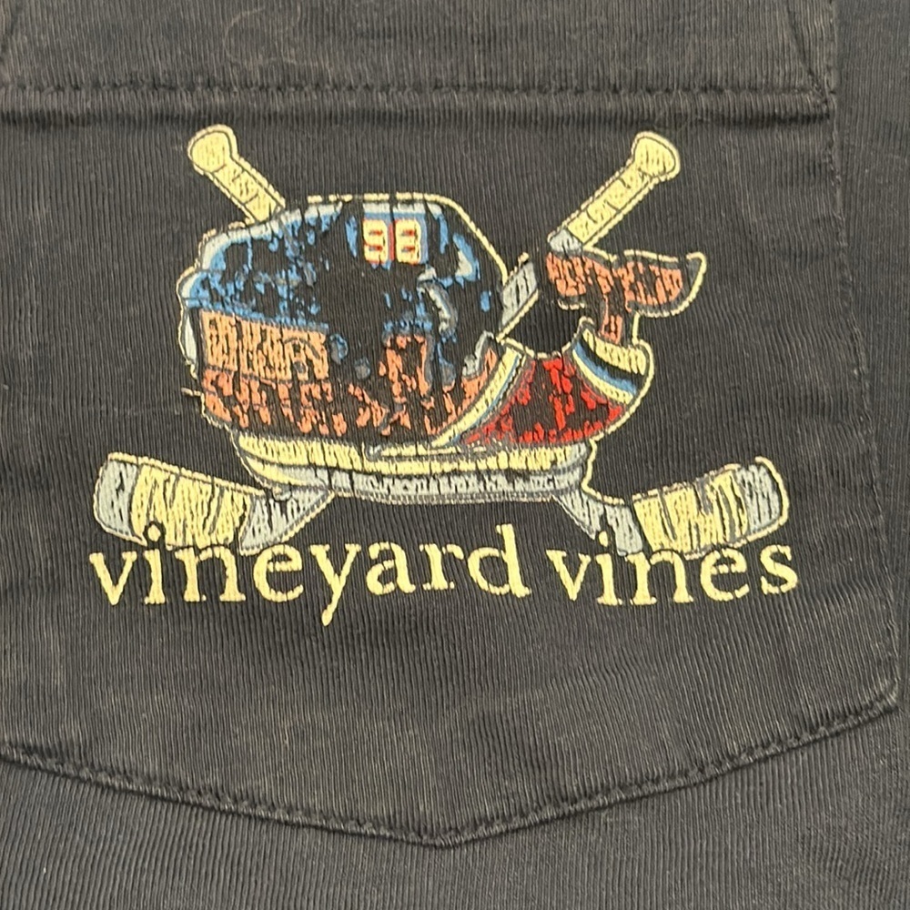 Vineyard Vines Hockey Ice Blue Navy Long Sleeve Whale - Picture 3 of 6
